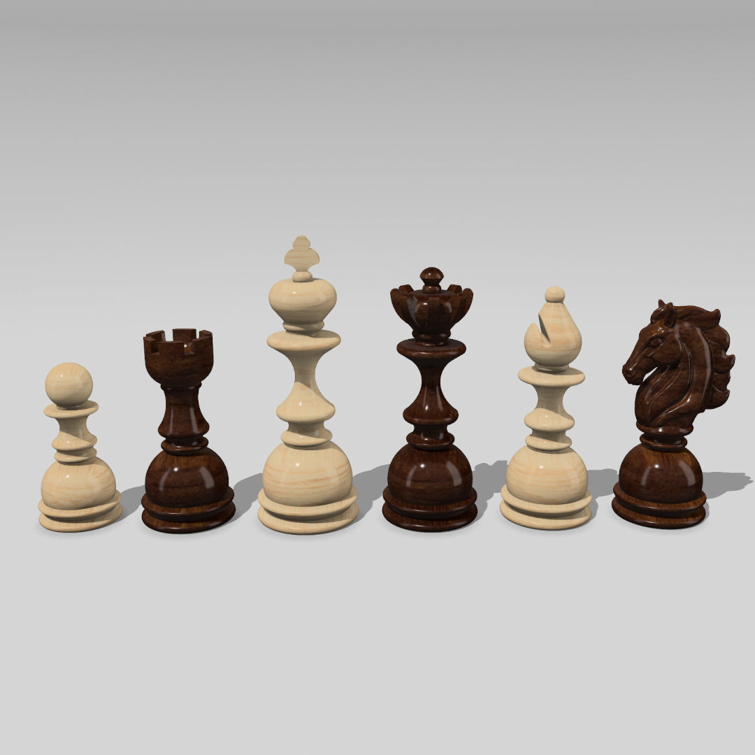 nolitto3d Wild Stallion Classic Chess Pieces - Pack of 3MF Files Download for 3D Printing