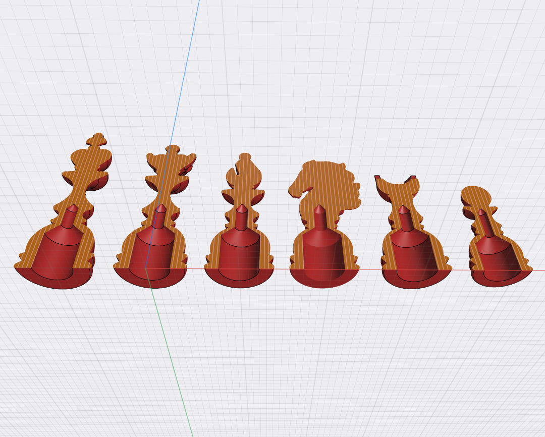 nolitto3d Wild Stallion Classic Chess Pieces - Pack of 3MF Files Download for 3D Printing