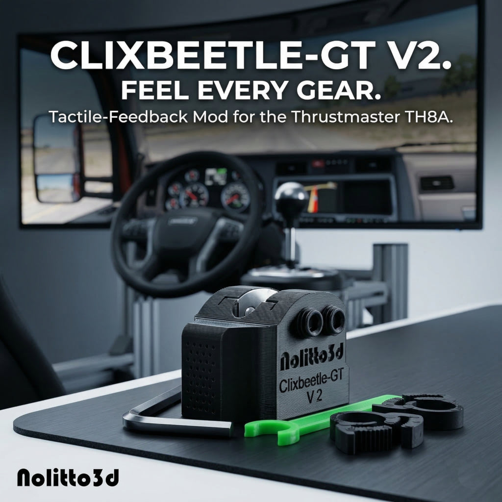 Clixbeetle-GT V2 Tactile Feedback Resistance Mod for the Thrustmaster TH8A. How to Make Your Thrustmaster TH8A Feel Like a Real Truck Transmission