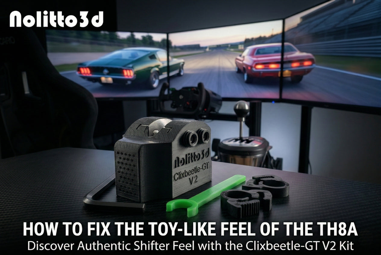 Clixbeetle-GT V2 Tactile Feedback Resistance Mod for the Thrustmaster TH8A. How to fix the Toy-Like Feel of the TH8A Shifter