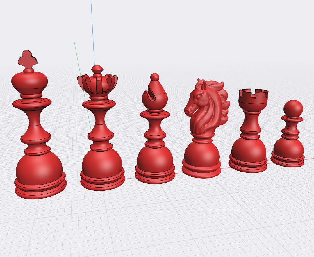 nolitto3d Wild Stallion Classic Chess Pieces - Pack of 3MF Files Download for 3D Printing